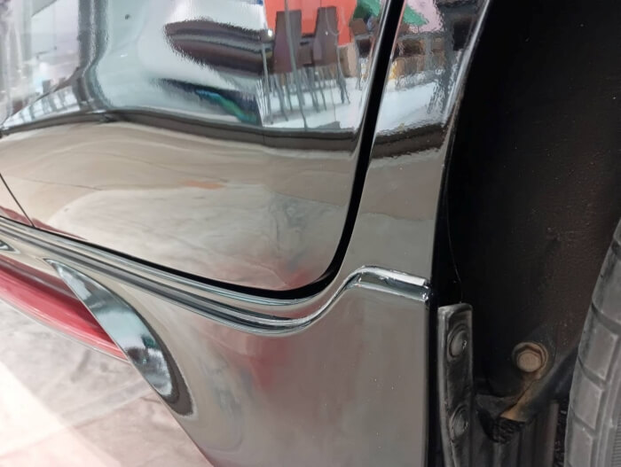 ノート左クォーターパネル凹み修理後