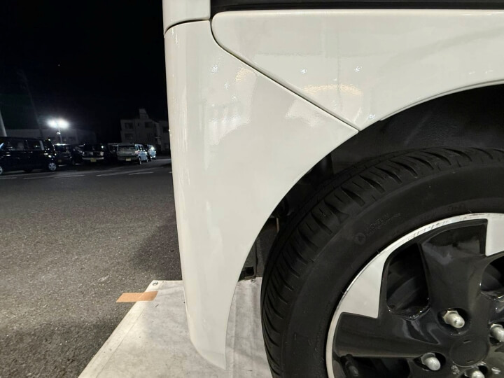 ルークスリヤバンパー擦りキズ軽板金修理後