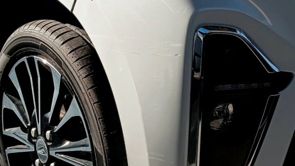 タント フロントバンパー傷の軽板金出張修理｜長野県岡谷市